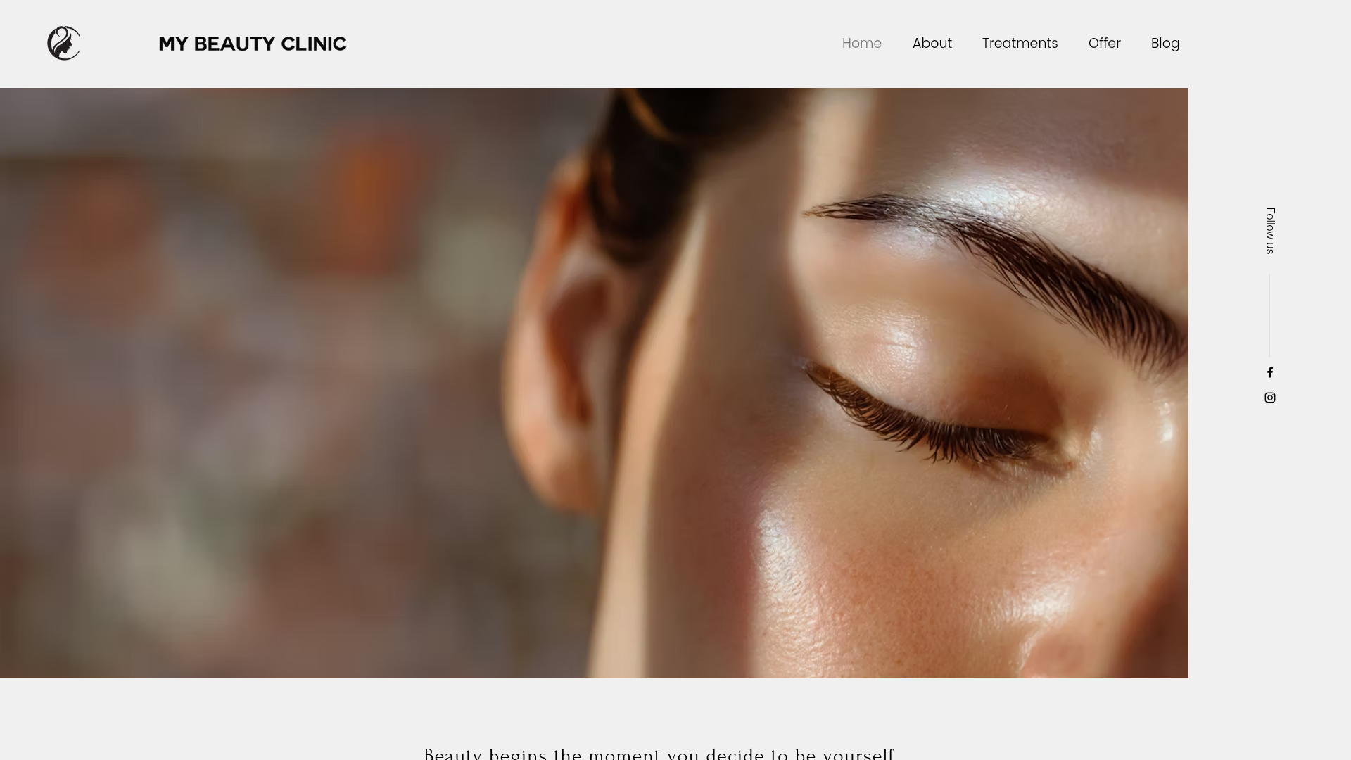 Website snapshot for My Beauty Clinic