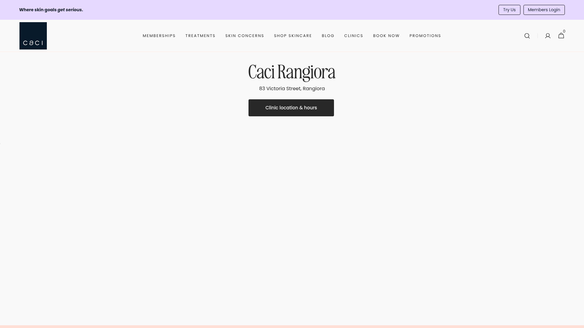 Website snapshot for Caci Rangiora
