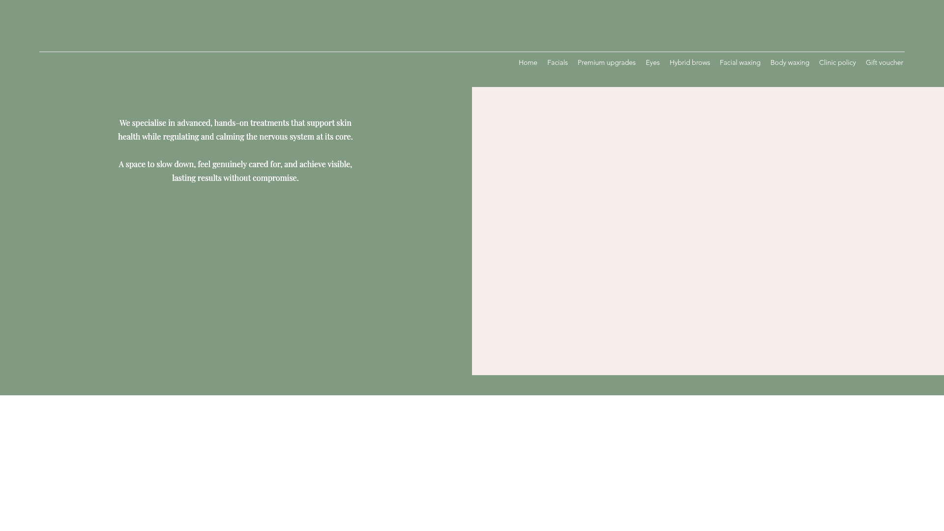 Website snapshot for Elizabeth Beauty