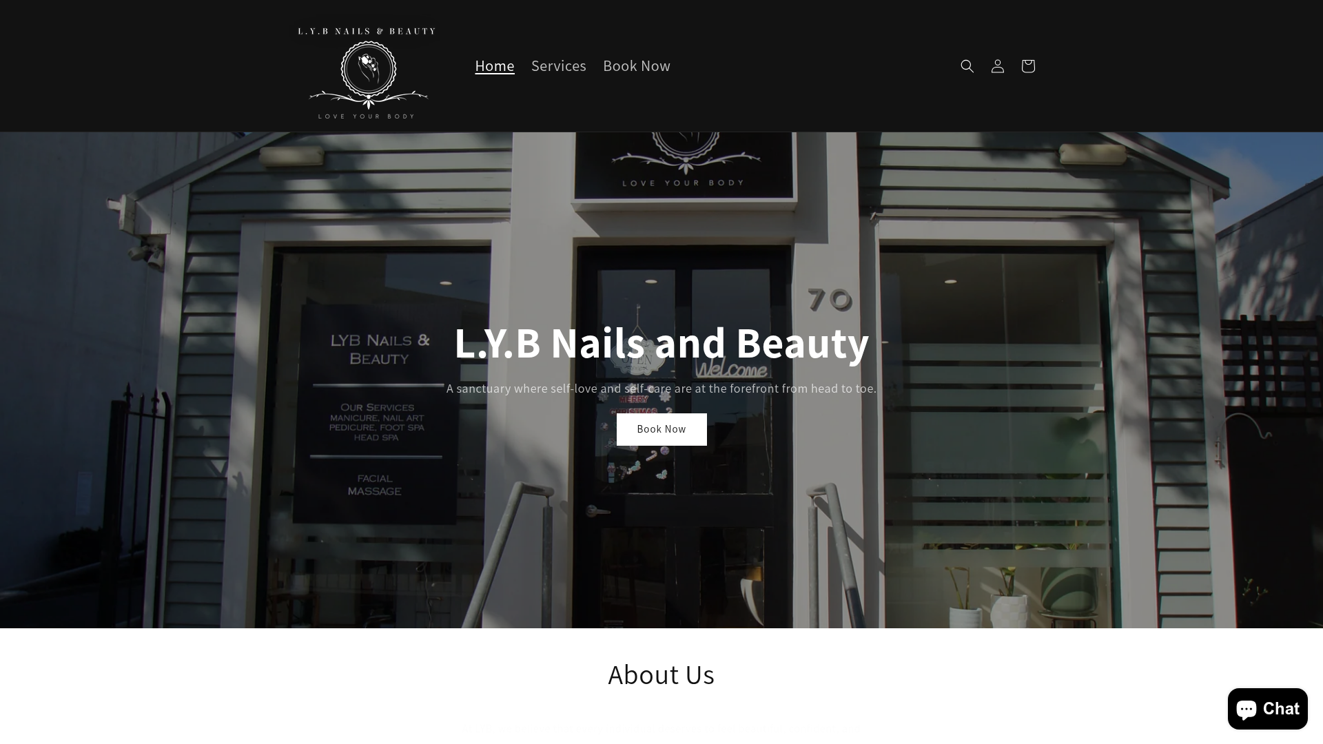 Website snapshot for L.Y.B Nails & Beauty Victoria Street