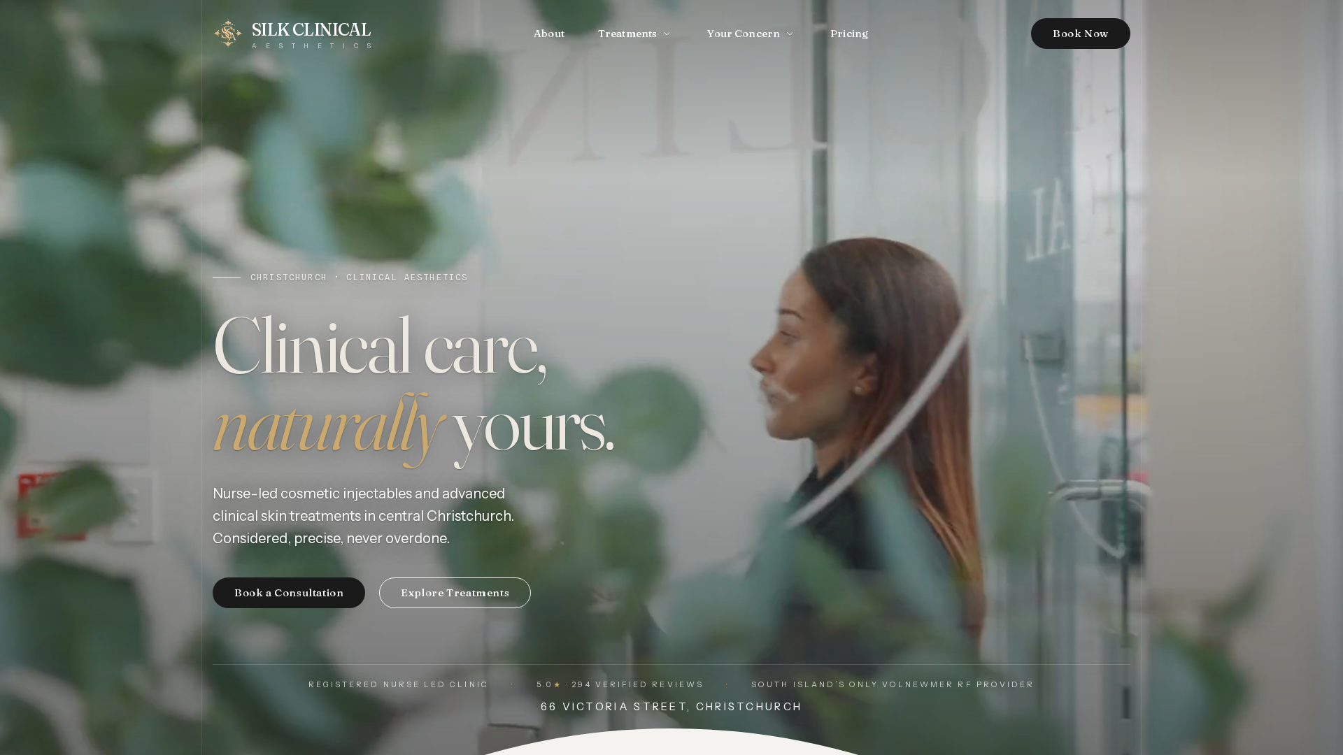 Website snapshot for Silk Clinical Aesthetics