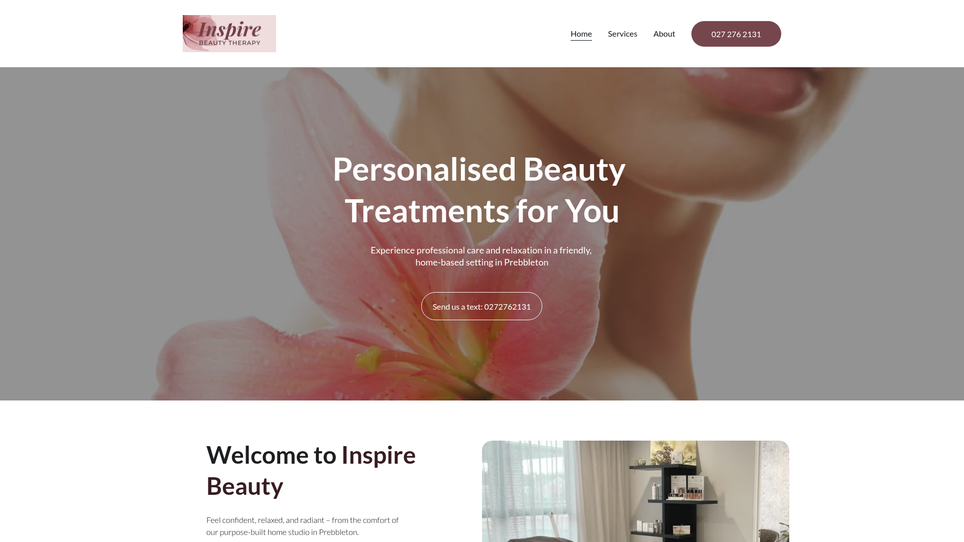 Website snapshot for INSPIRE BEAUTY LTD