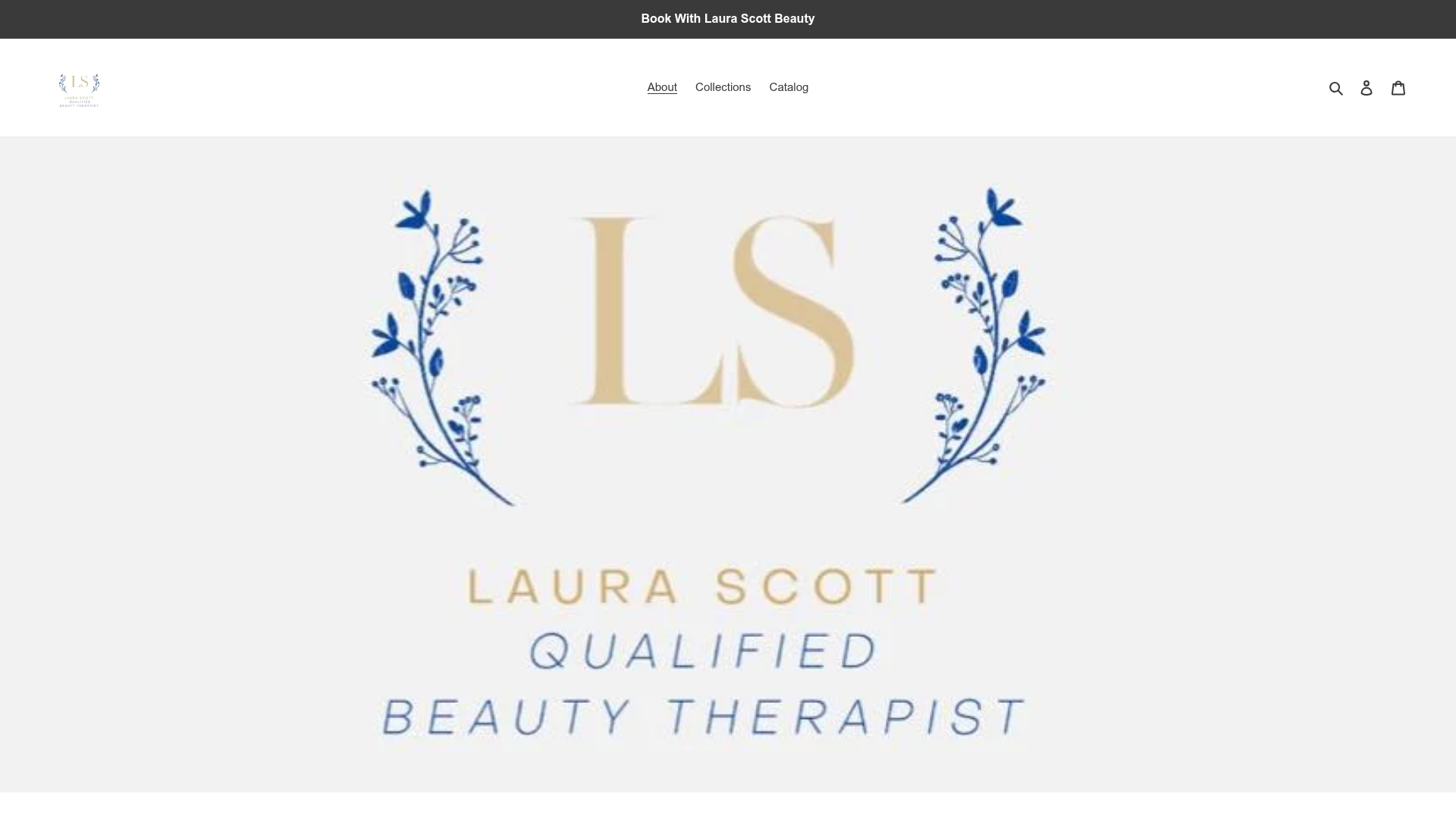 Website snapshot for Laura Scott - Beauty Therapy