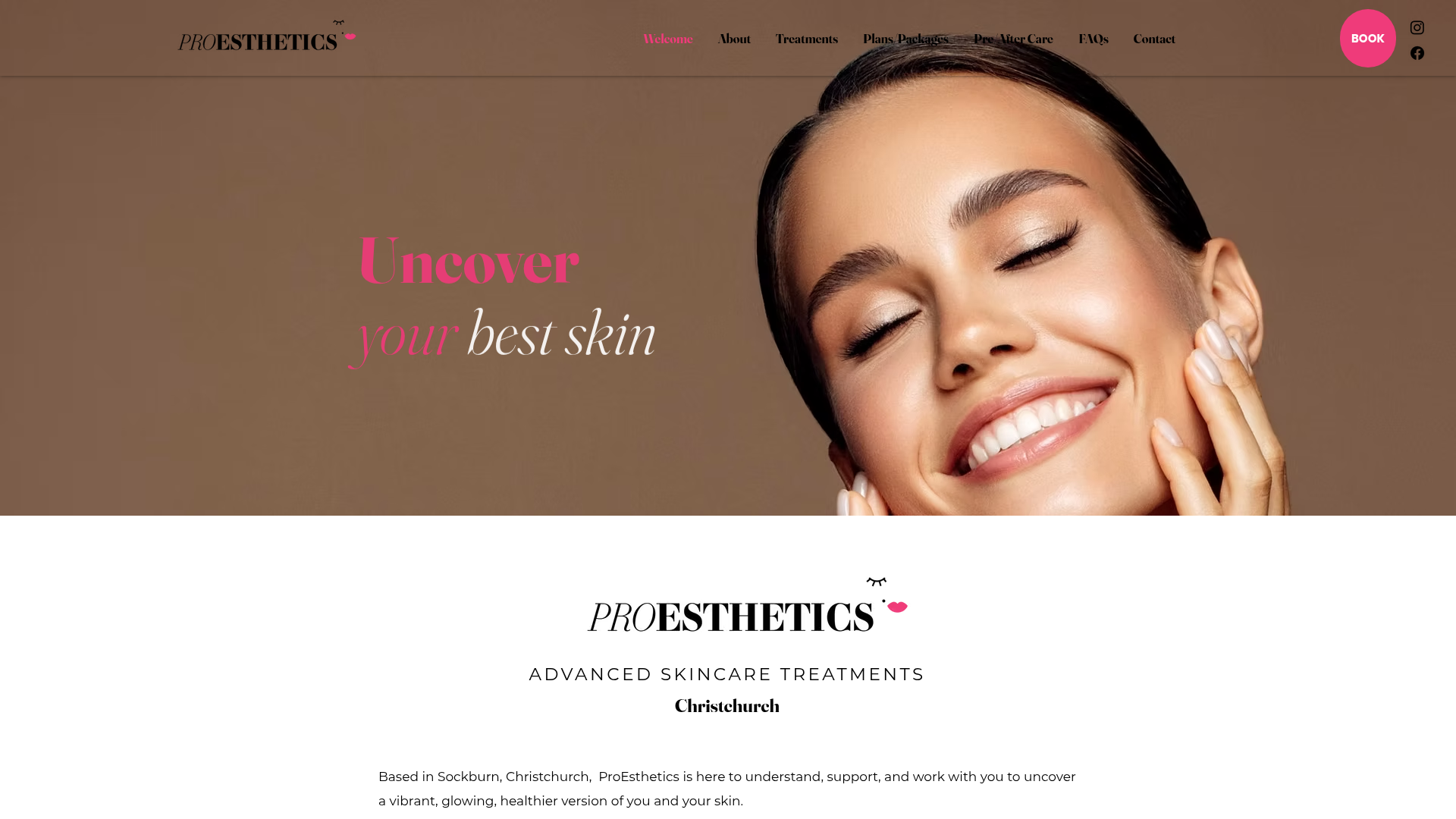 Website snapshot for ProEsthetics