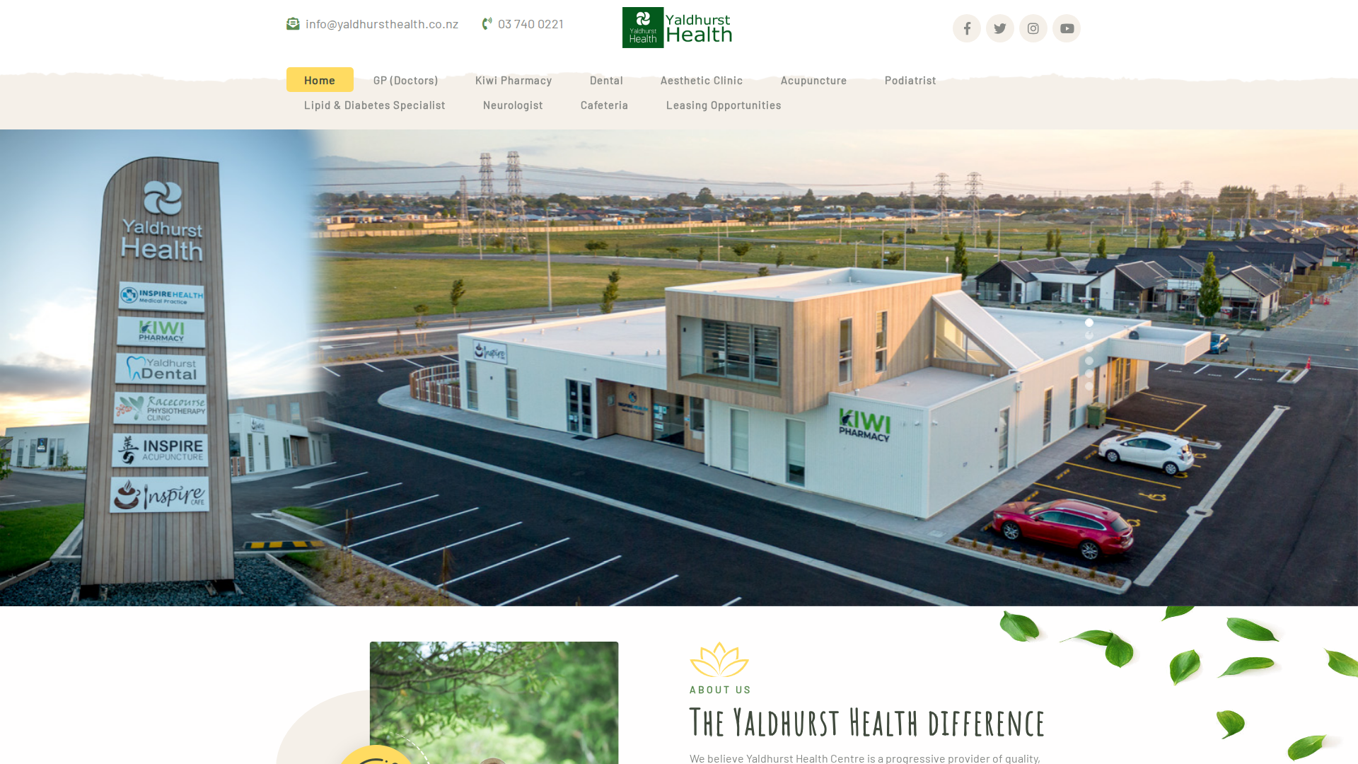 Website snapshot for Yaldhurst Health Centre