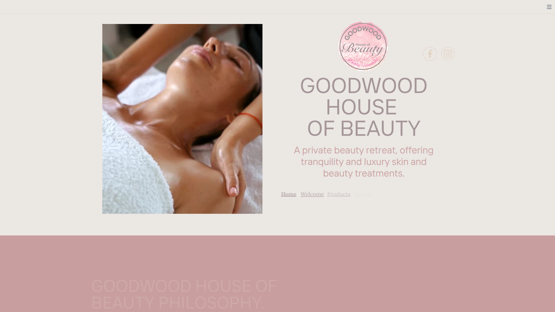 Website snapshot for Goodwood House of Beauty