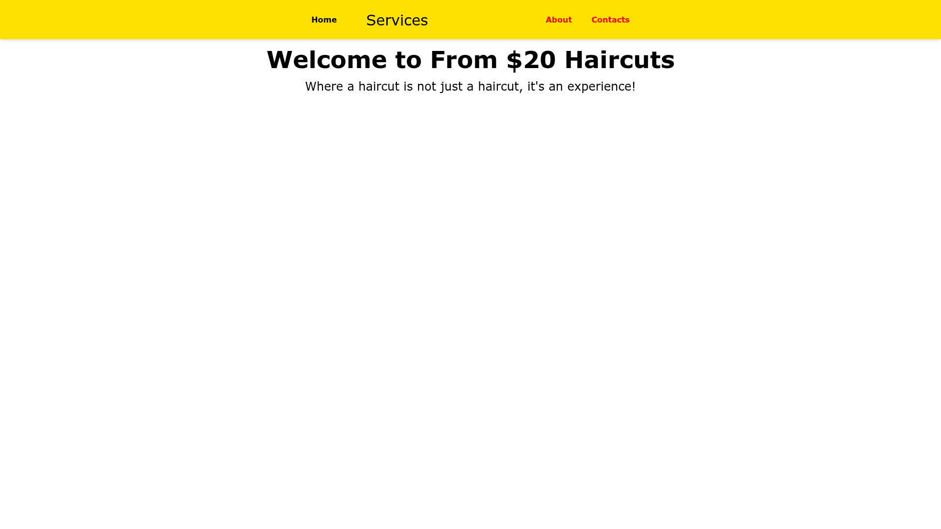 Website snapshot for From $20 Haircuts