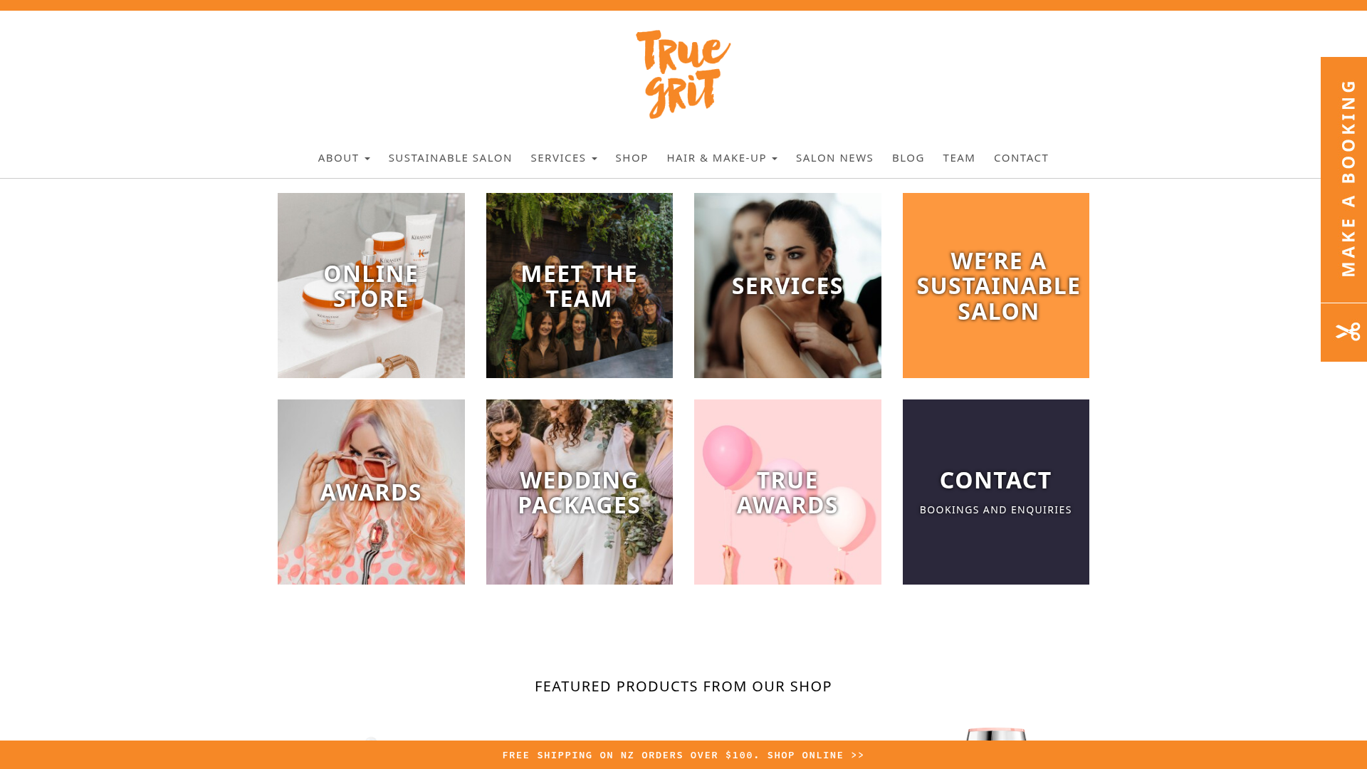 Website snapshot for True Grit Hair
