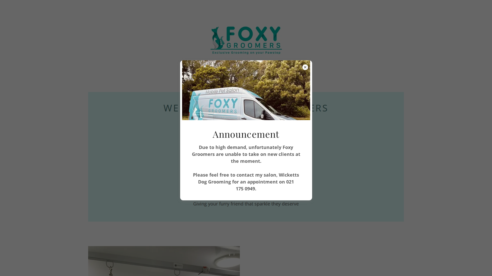 Website snapshot for Foxy Groomers