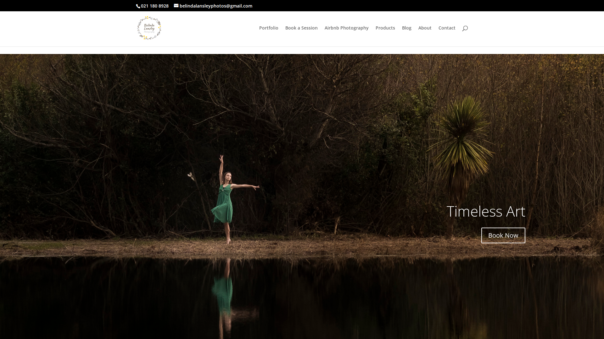 Website snapshot for Belinda Lansley Photography