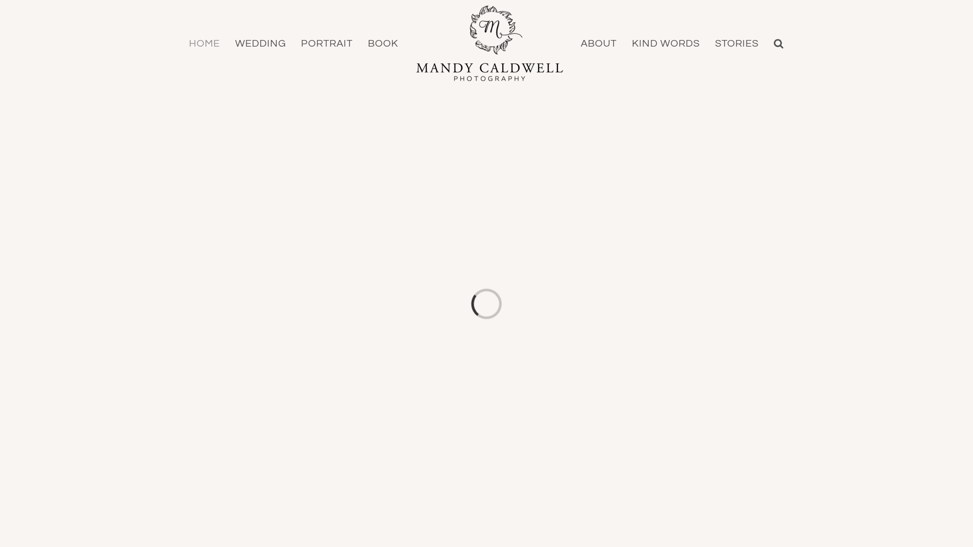 Website snapshot for Mandy Caldwell Photography