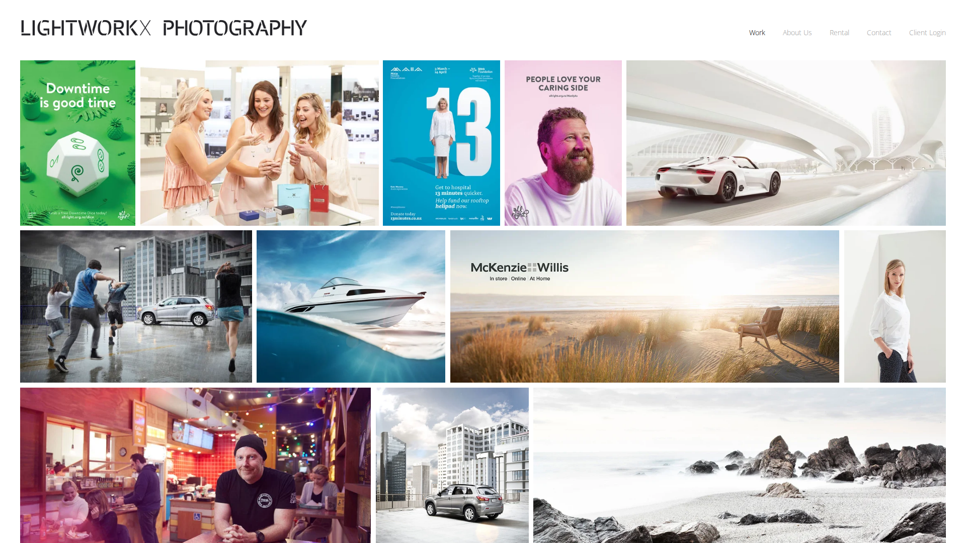 Website snapshot for Lightworkx Photography