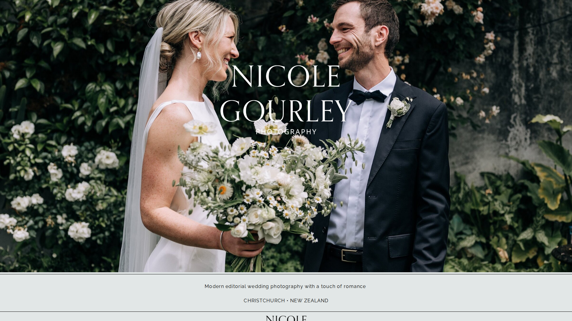 Website snapshot for Nicole Gourley Photography