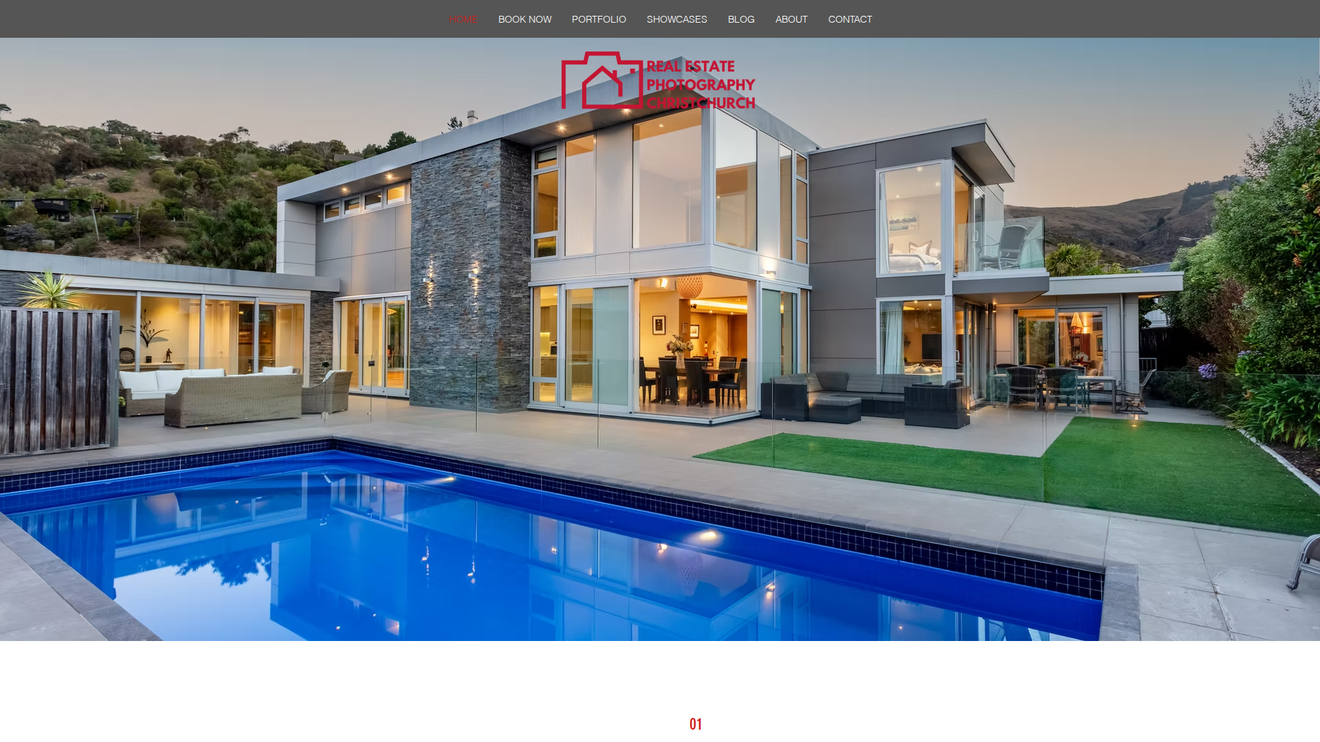 Website snapshot for Real estate photography Christchurch