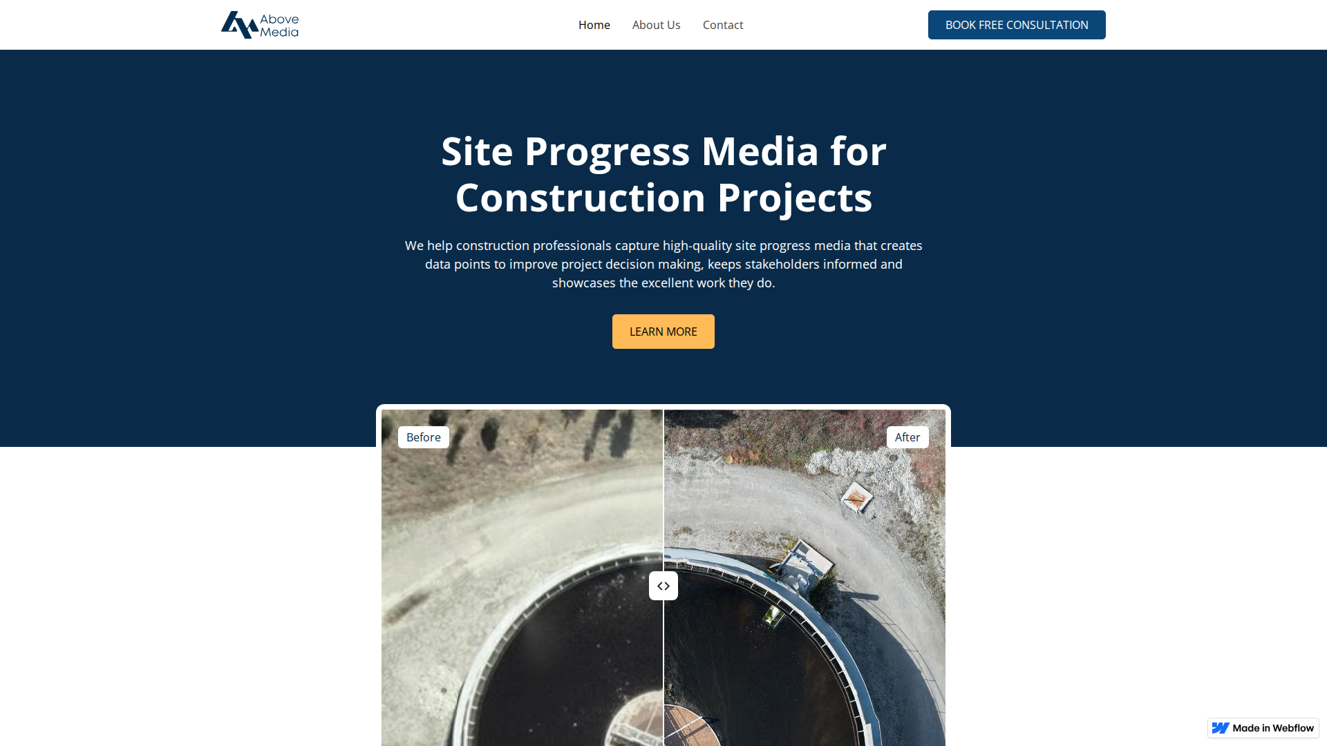 Website snapshot for Above Media
