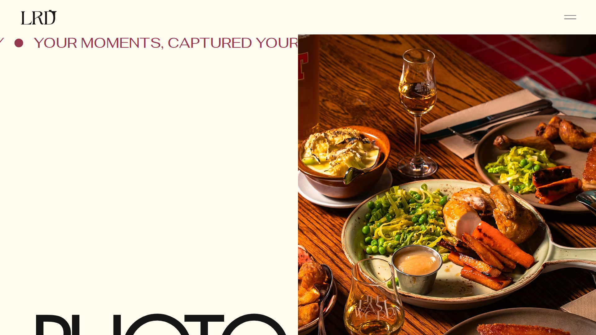 Website snapshot for LRD Photography