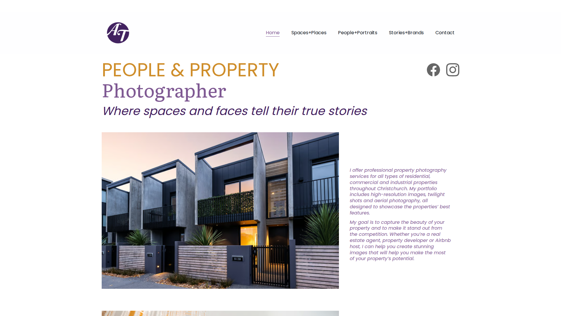Website snapshot for Adena Teka Photography