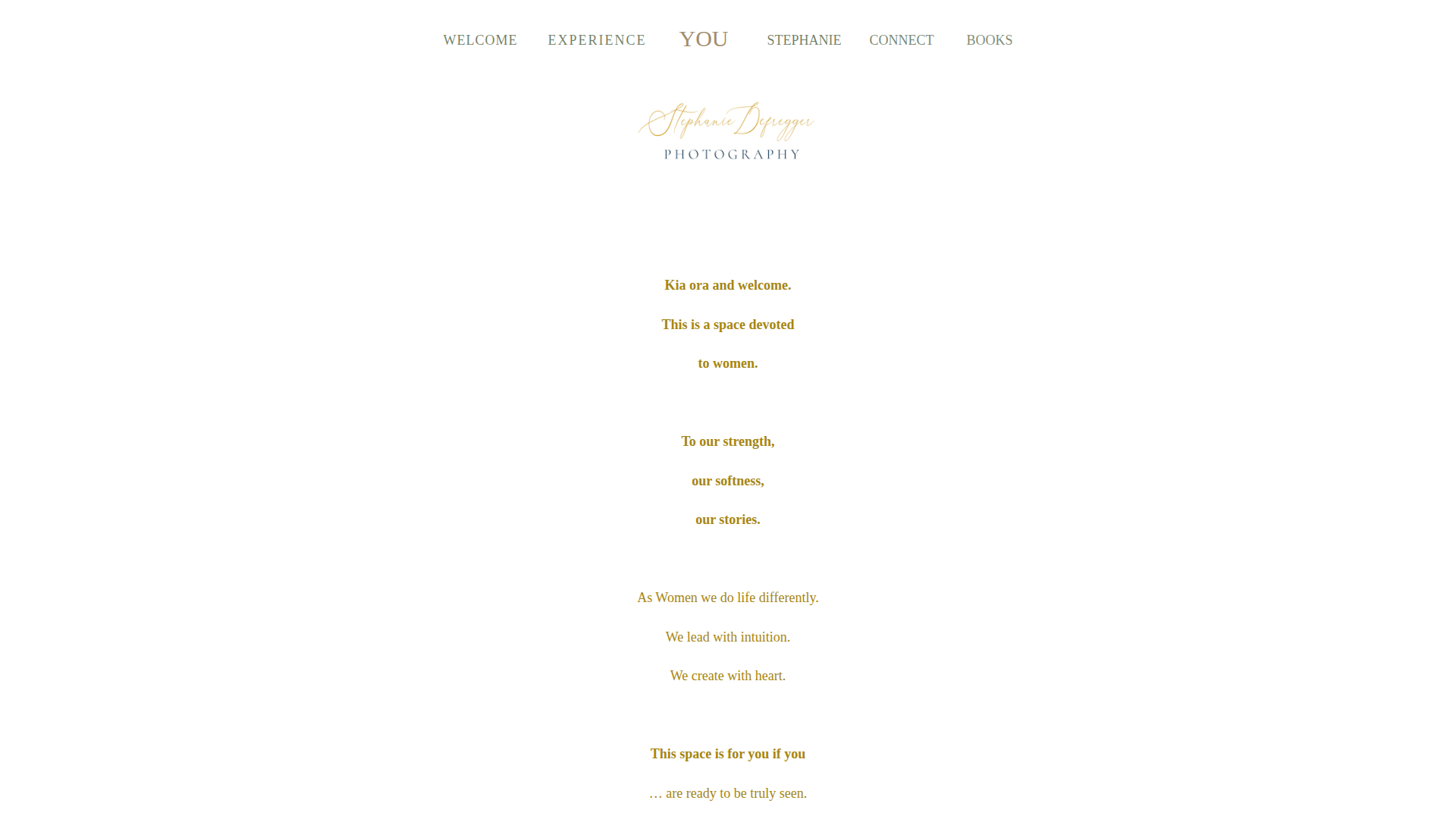 Website snapshot for Stephanie Defregger Photography / handmade photography