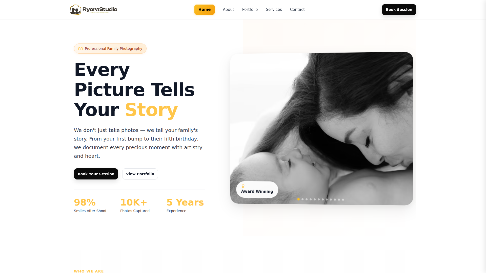 Website snapshot for Ryorastudio
