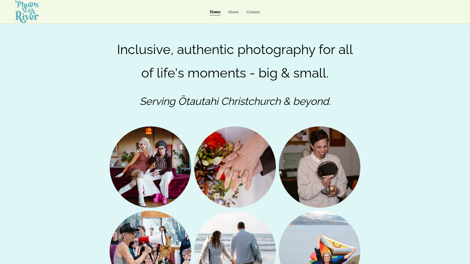 Website snapshot for Rive Photography