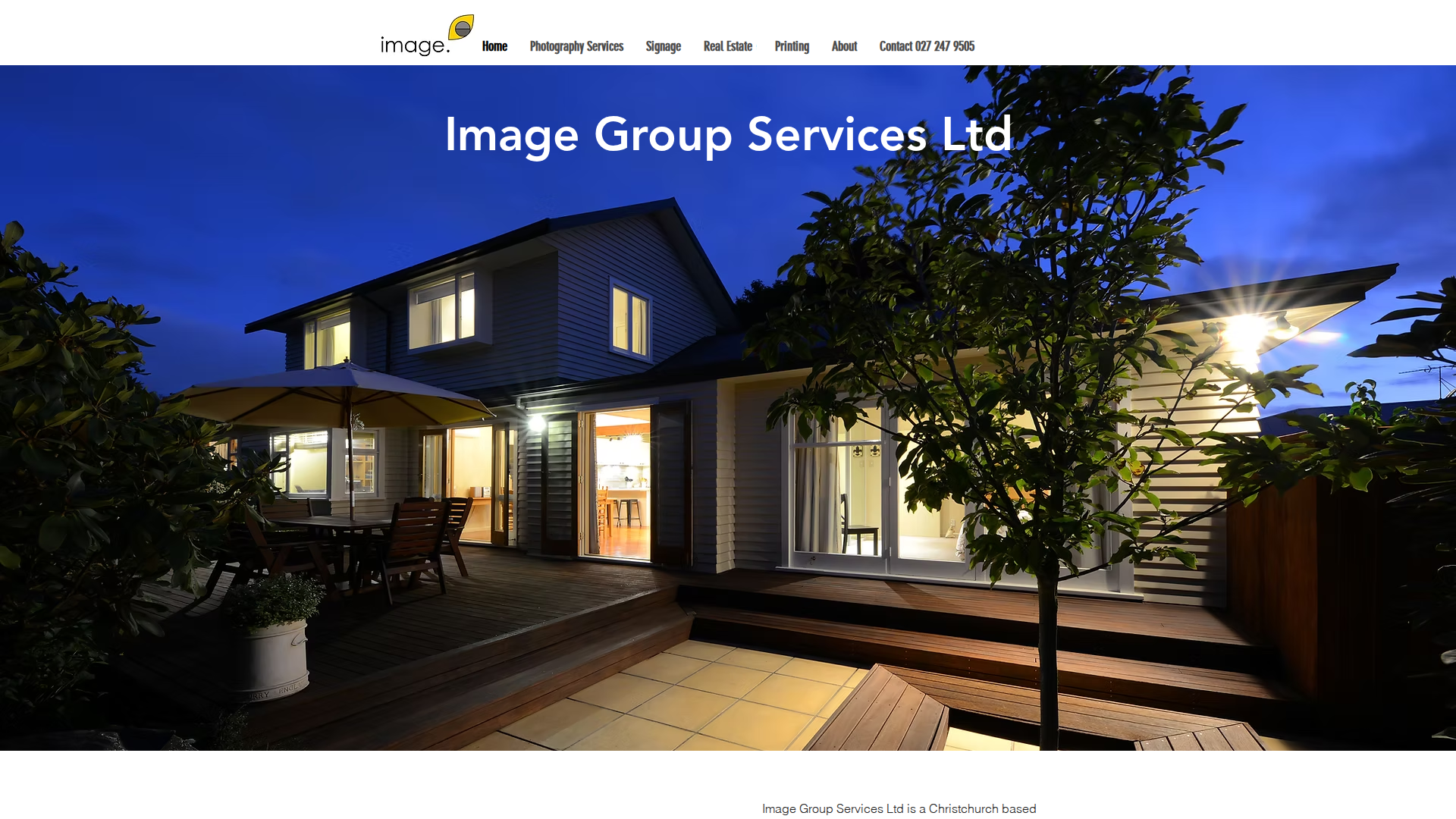 Website snapshot for Image Group Services