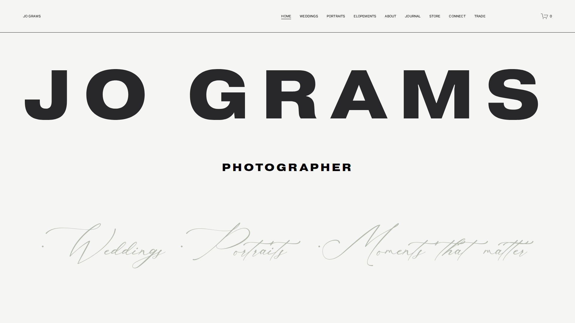 Website snapshot for Jo Grams Photographer