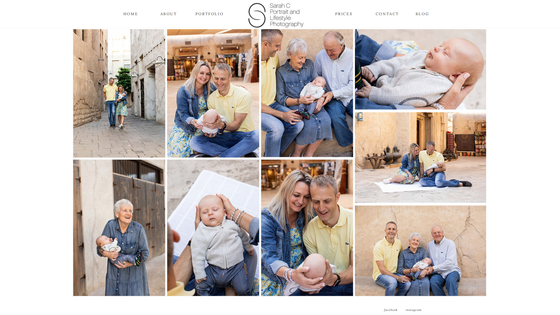 Website snapshot for SarahC Photography