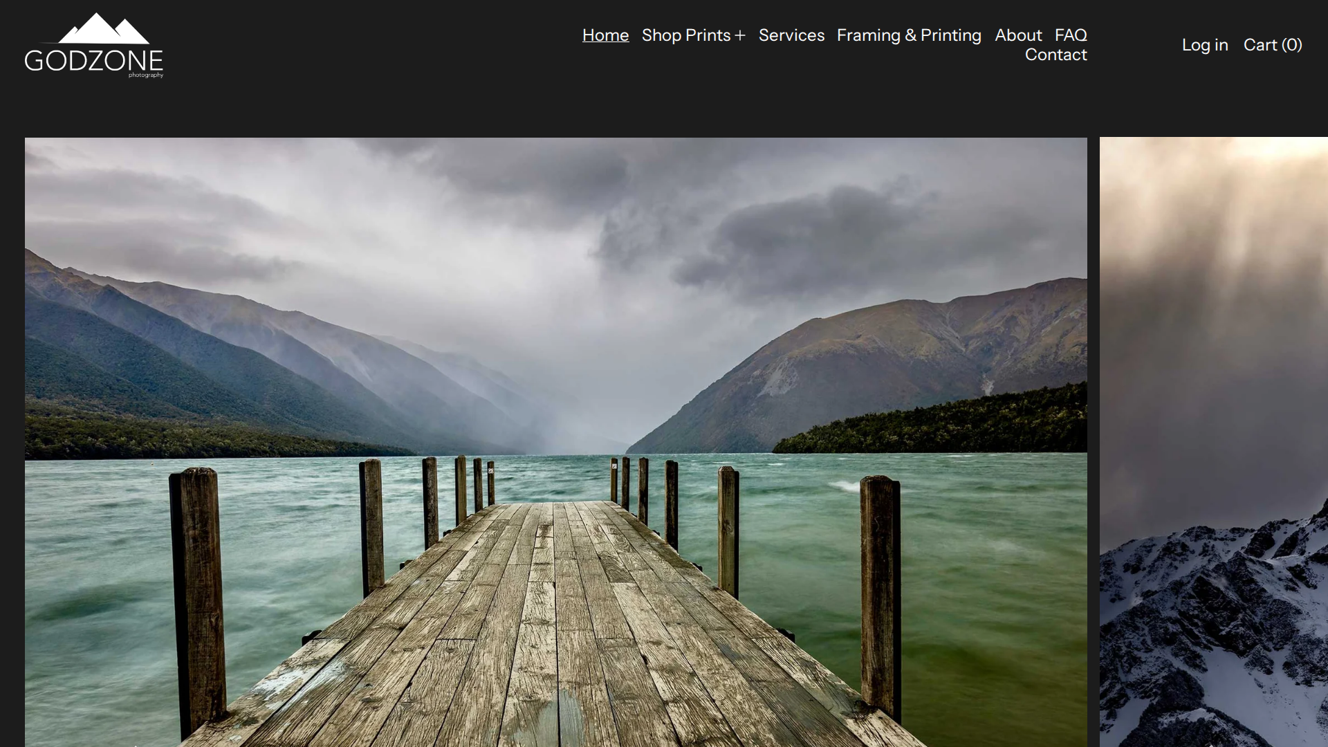 Website snapshot for Godzone Photography