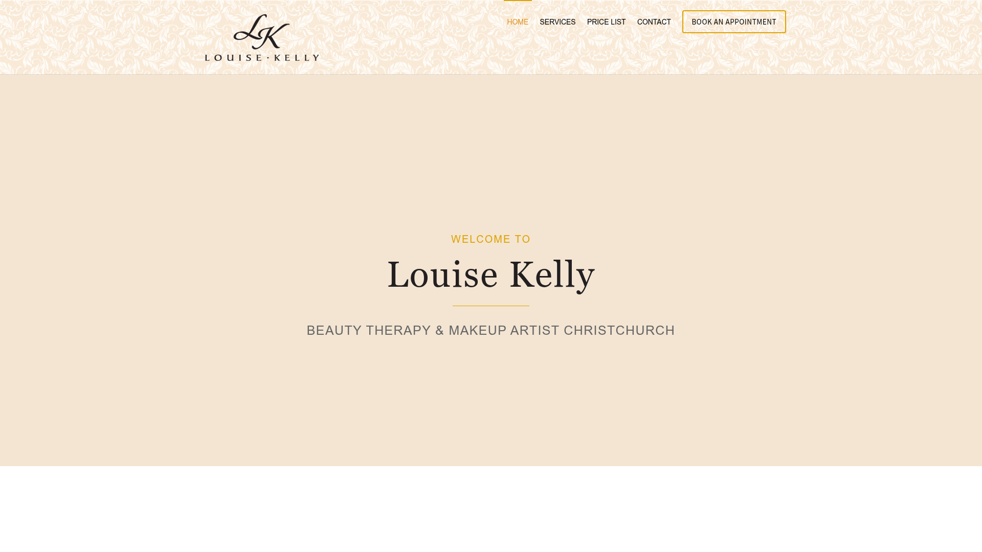 Website snapshot for Louise Kelly Beauty Therapy