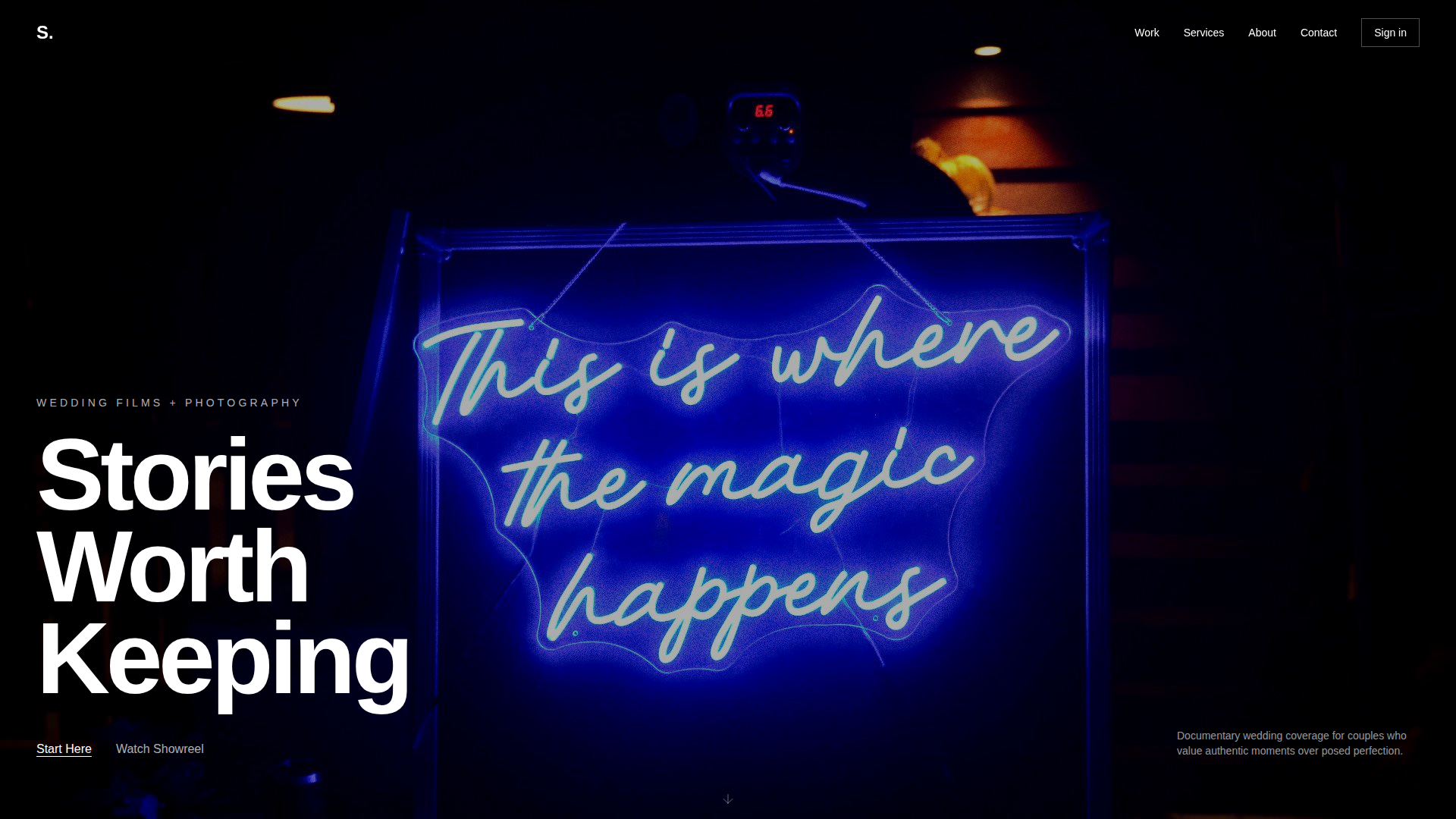 Website snapshot for Shutter - Wedding Photography and Videography