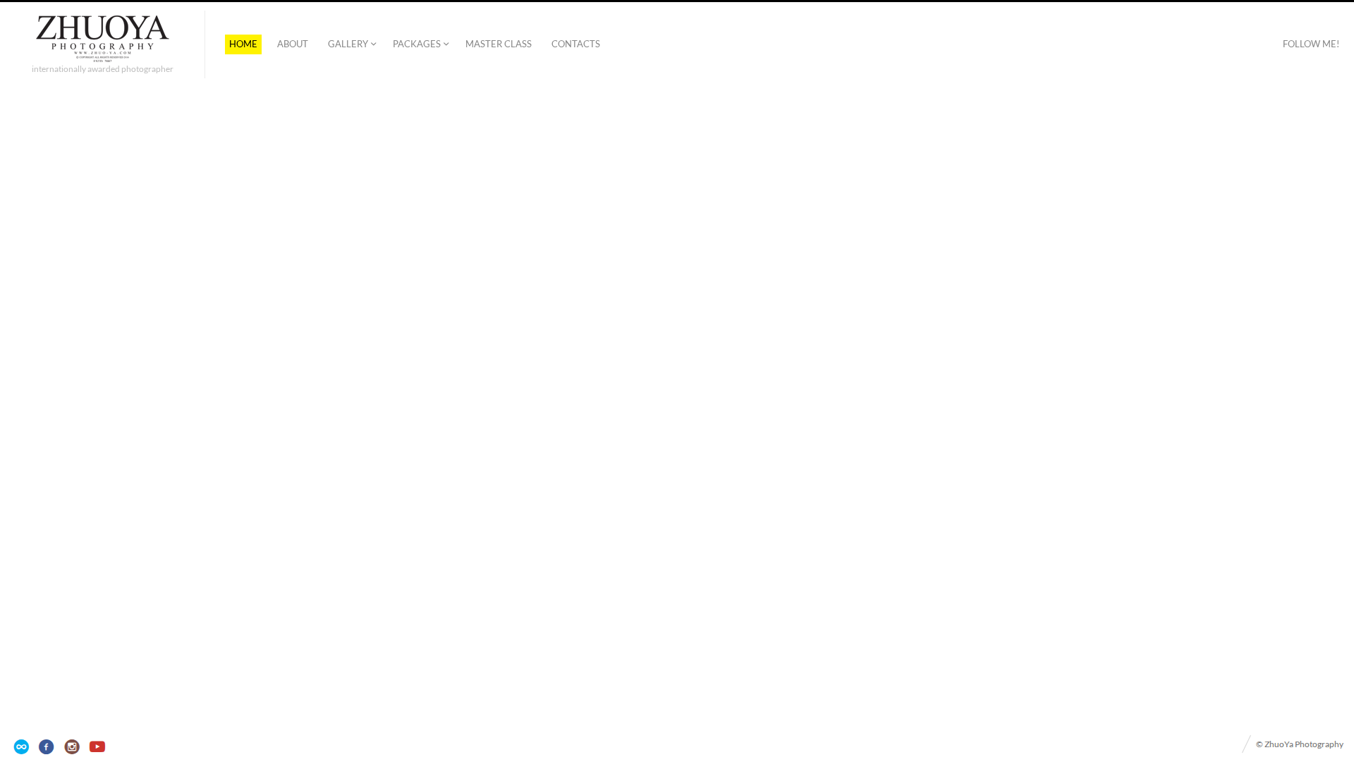 Website snapshot for Zhuoya Photography