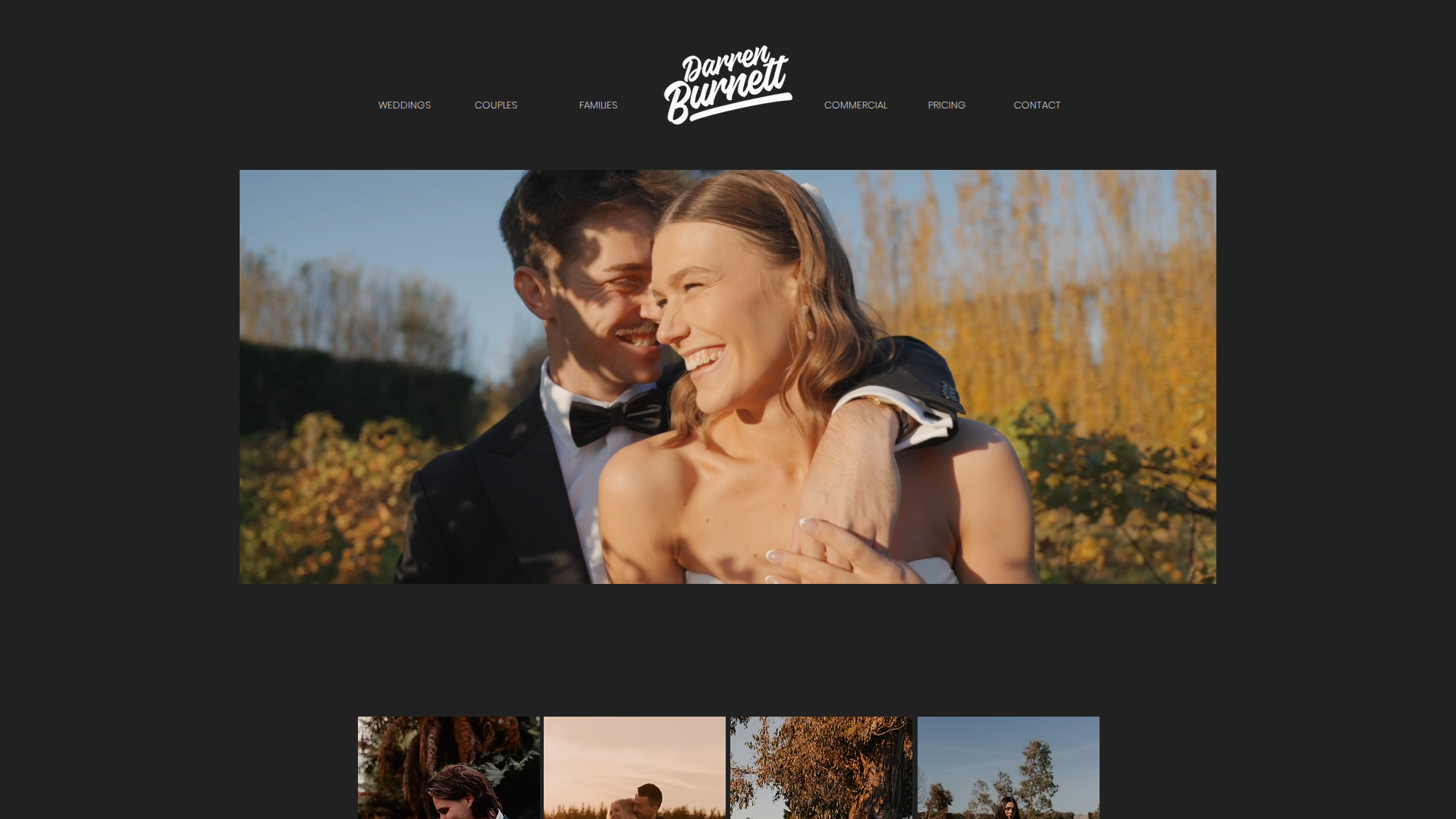 Website snapshot for Darren Burnett Film & Photography