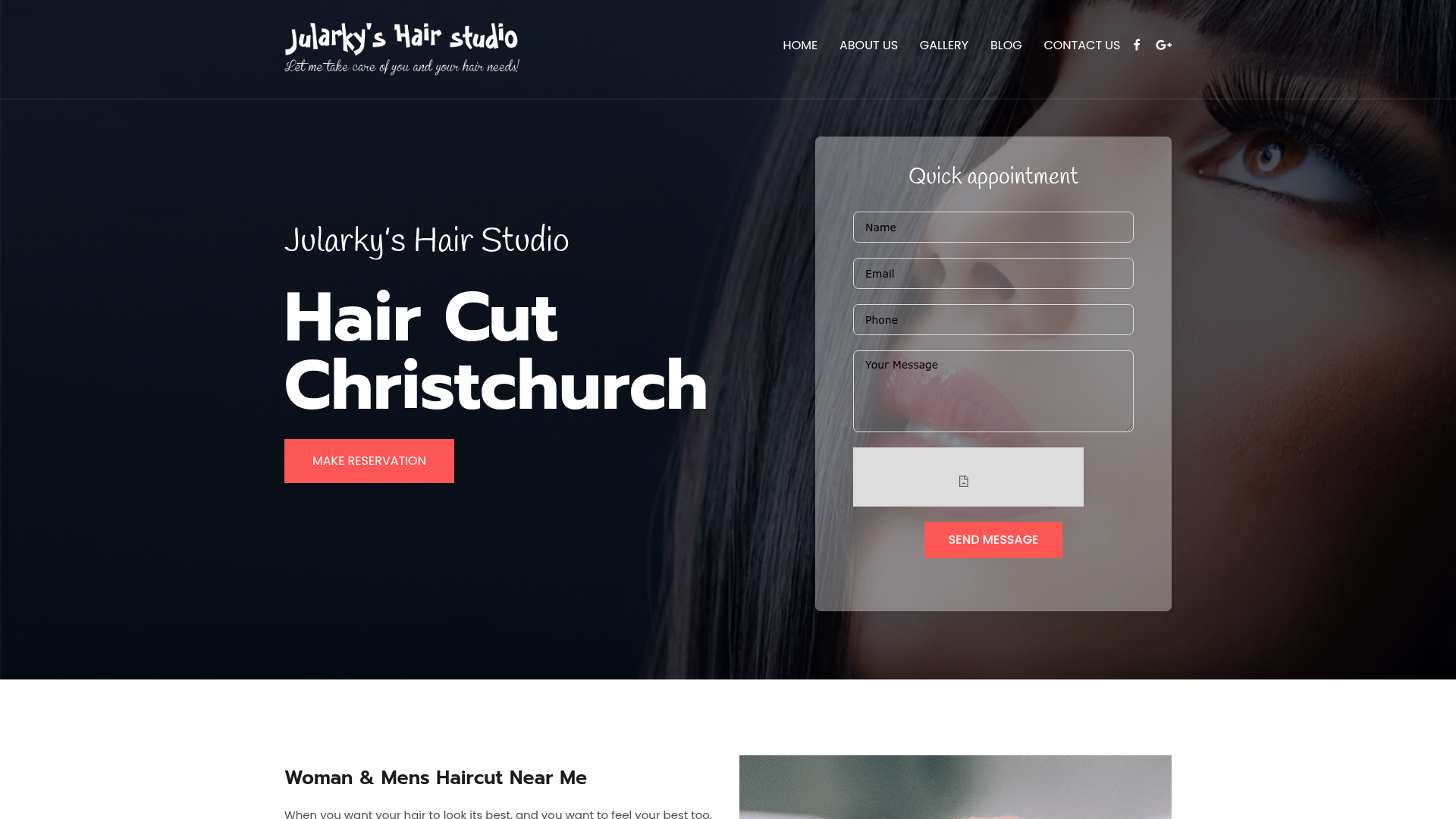 Website snapshot for Jularky’s Hair Studio - Unisex Hair Studio | Hair Colour | Mens Haircut in Parklands Kids hair cuts in Parklands.