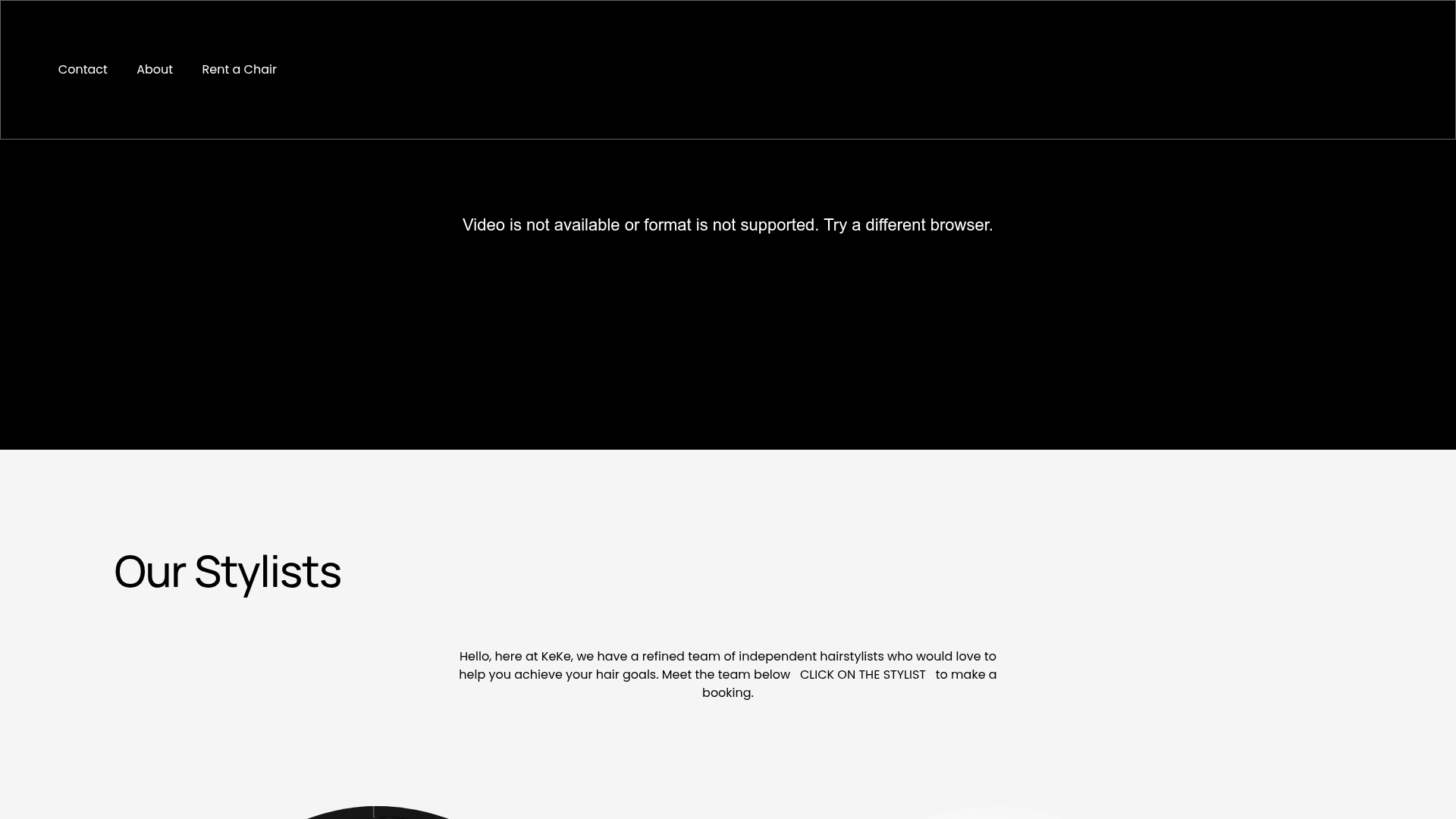 Website snapshot for KeKe Hair Lounge