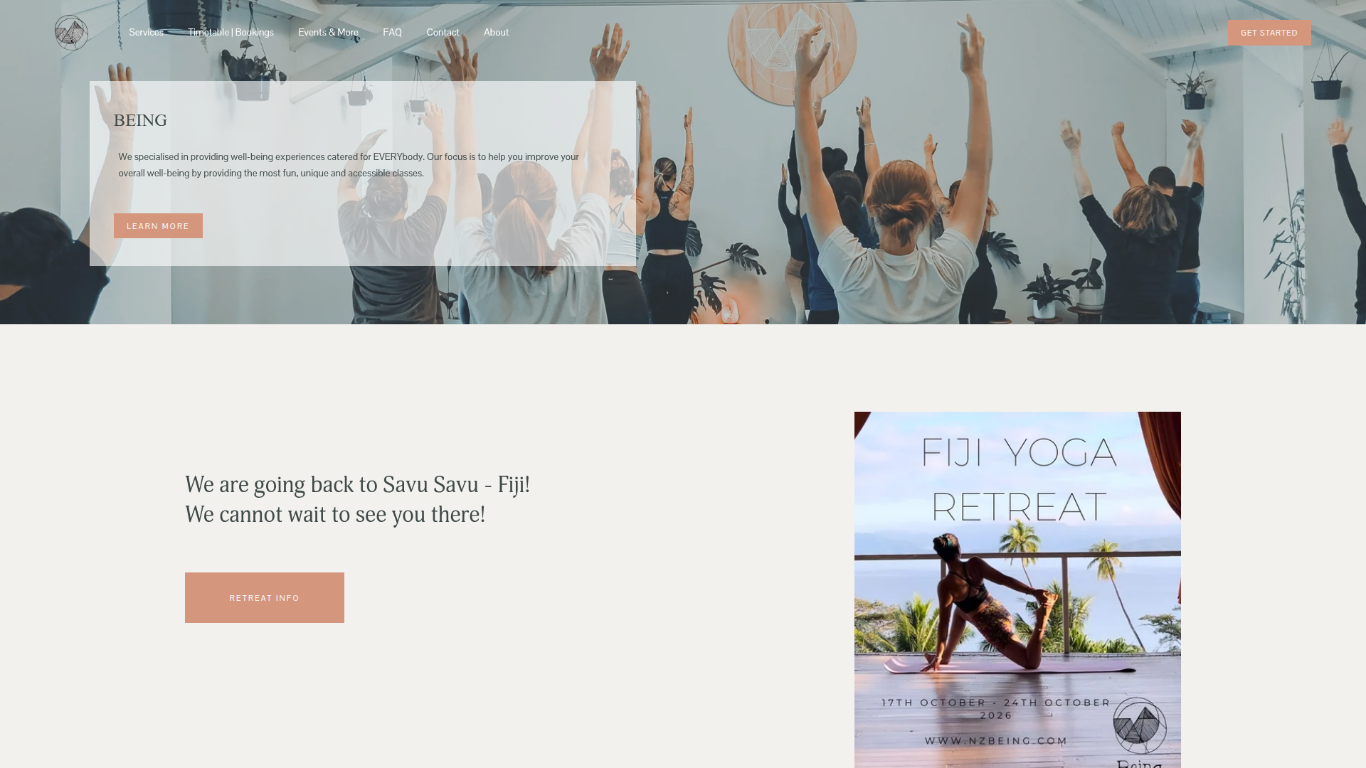 Website snapshot for BEING