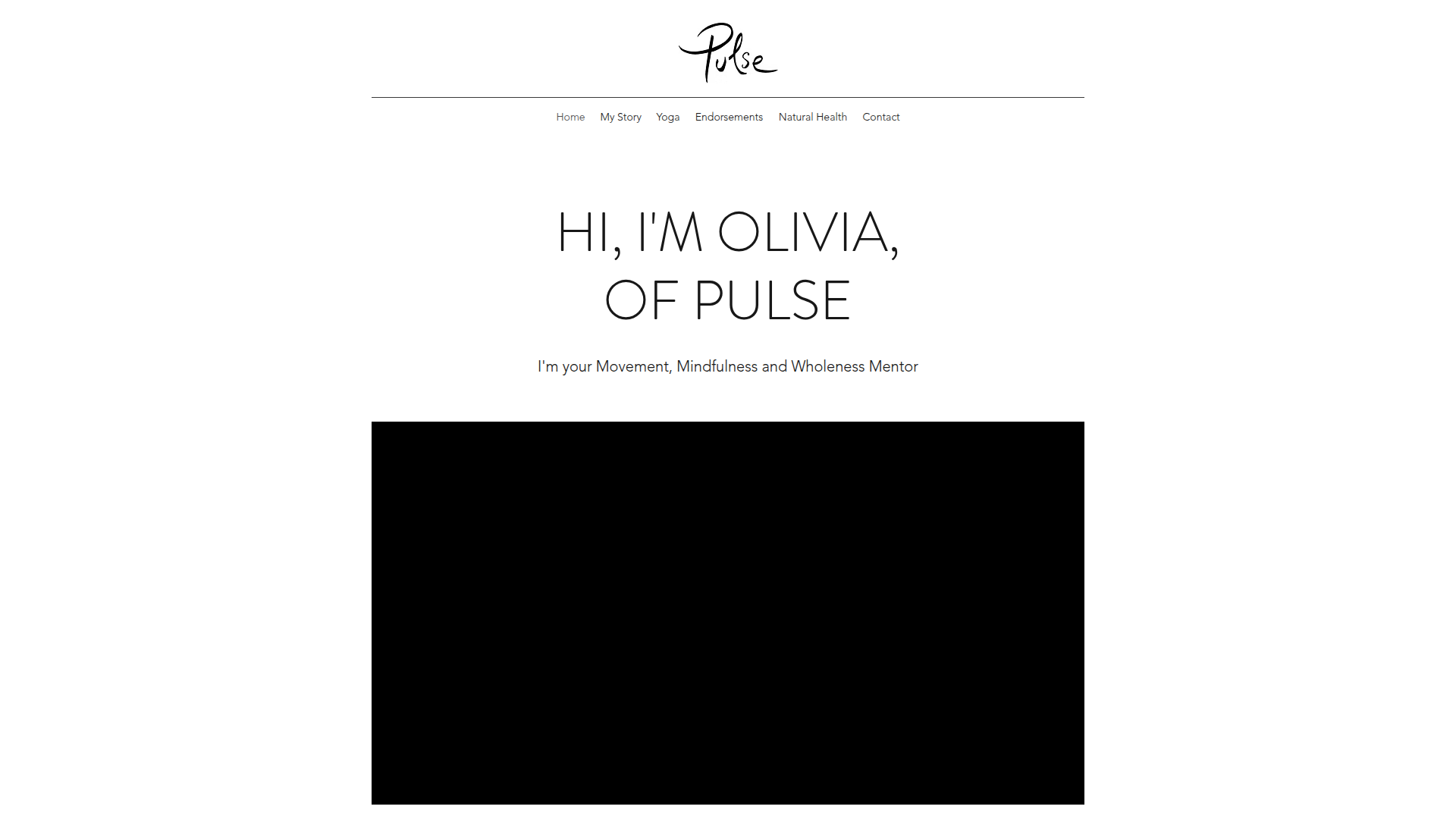 Website snapshot for Pulse Yoga