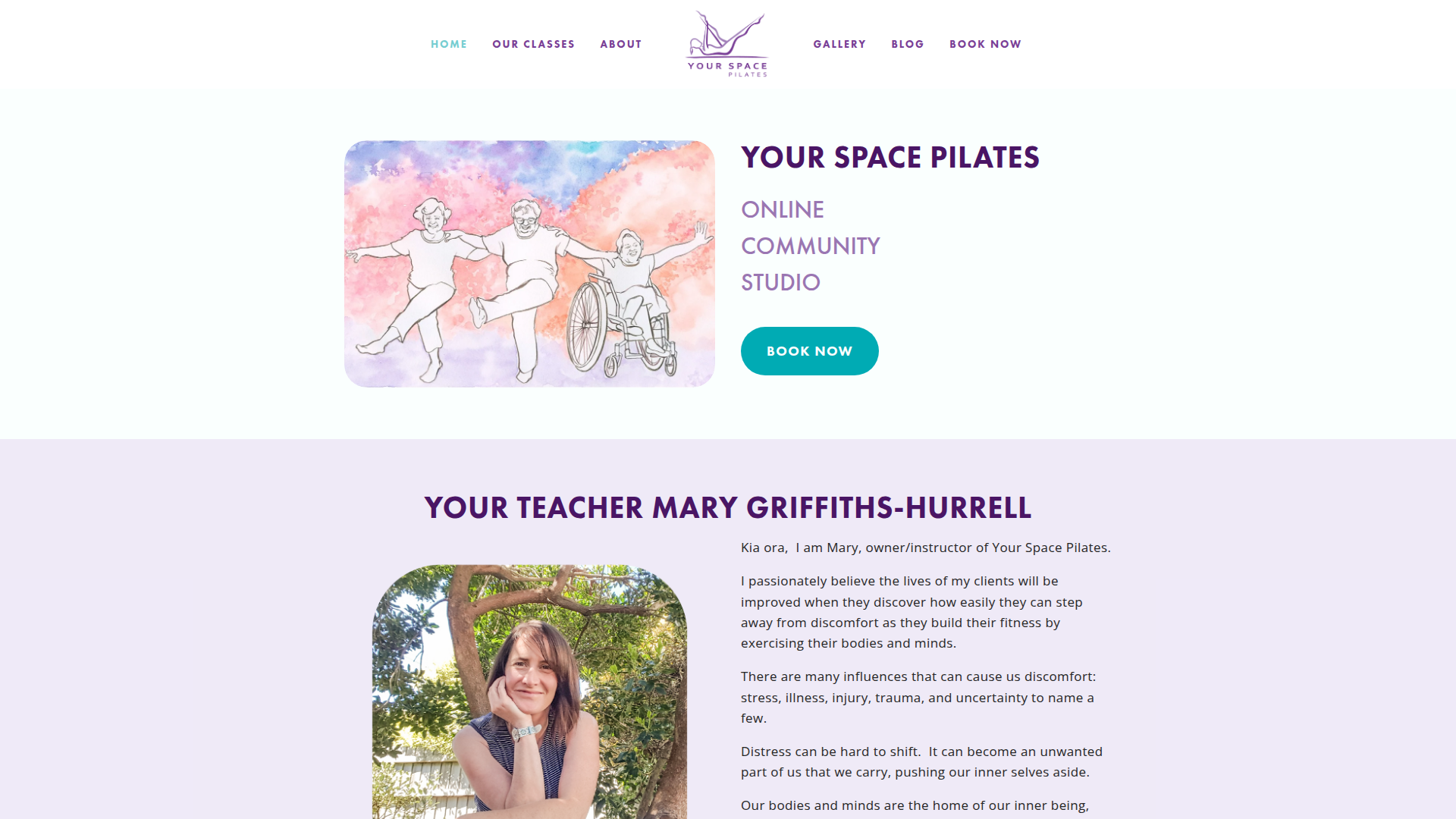 Website snapshot for Your Space Pilates