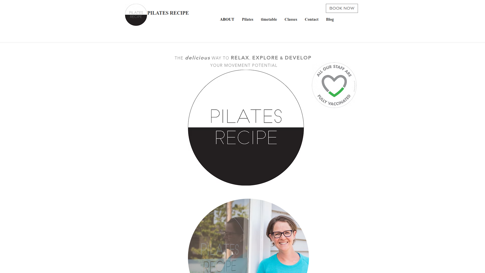 Website snapshot for Pilates Recipe