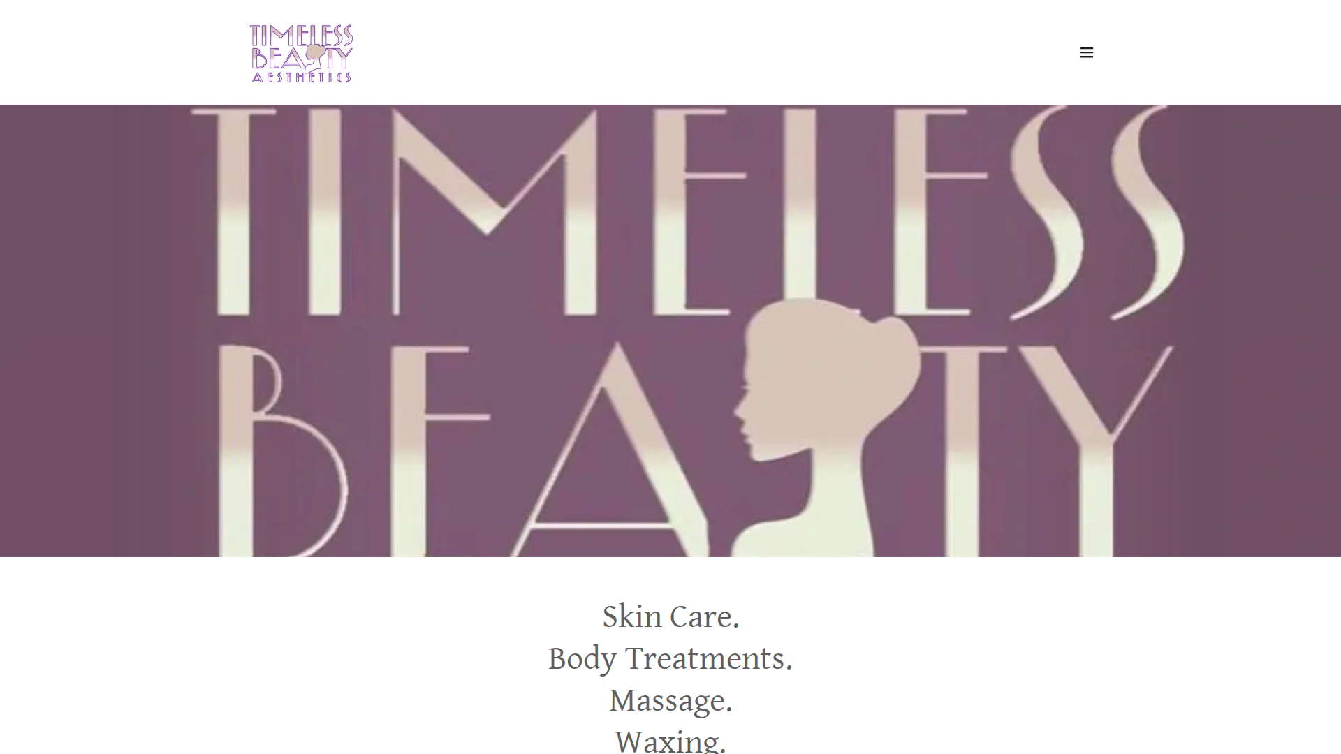 Website snapshot for Beauty Aesthetics - Hurricane Consulting