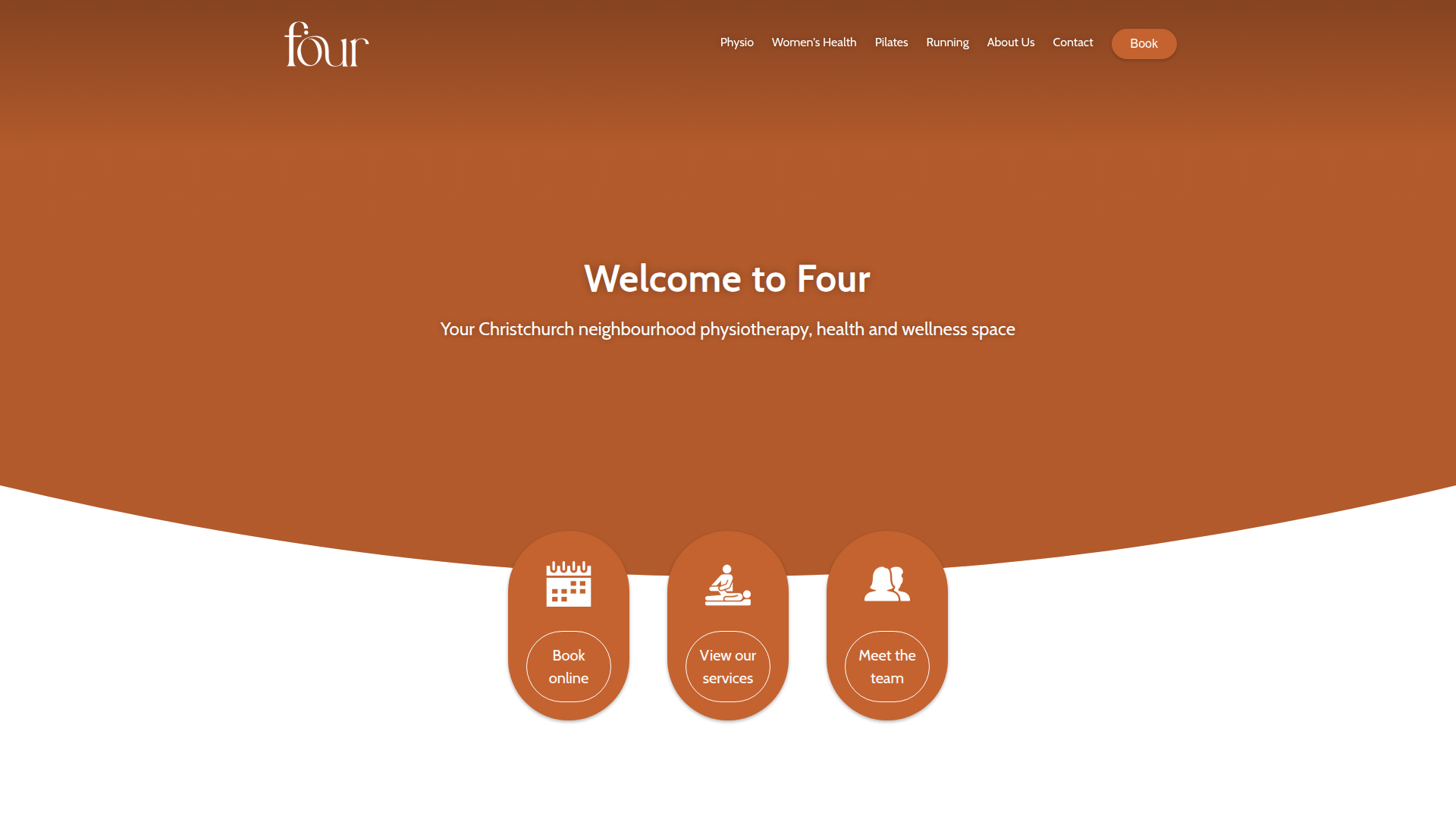 Website snapshot for Four Physio and Health