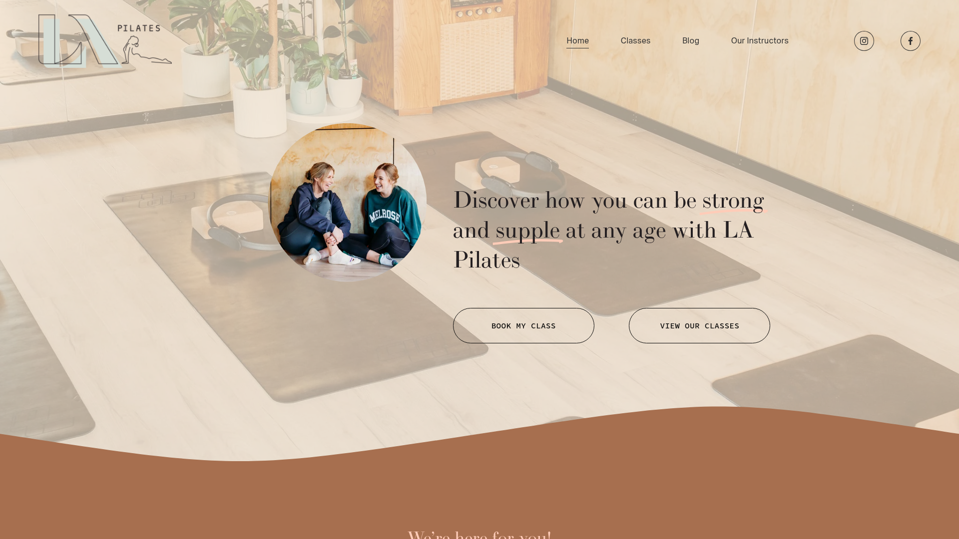 Website snapshot for LA Pilates