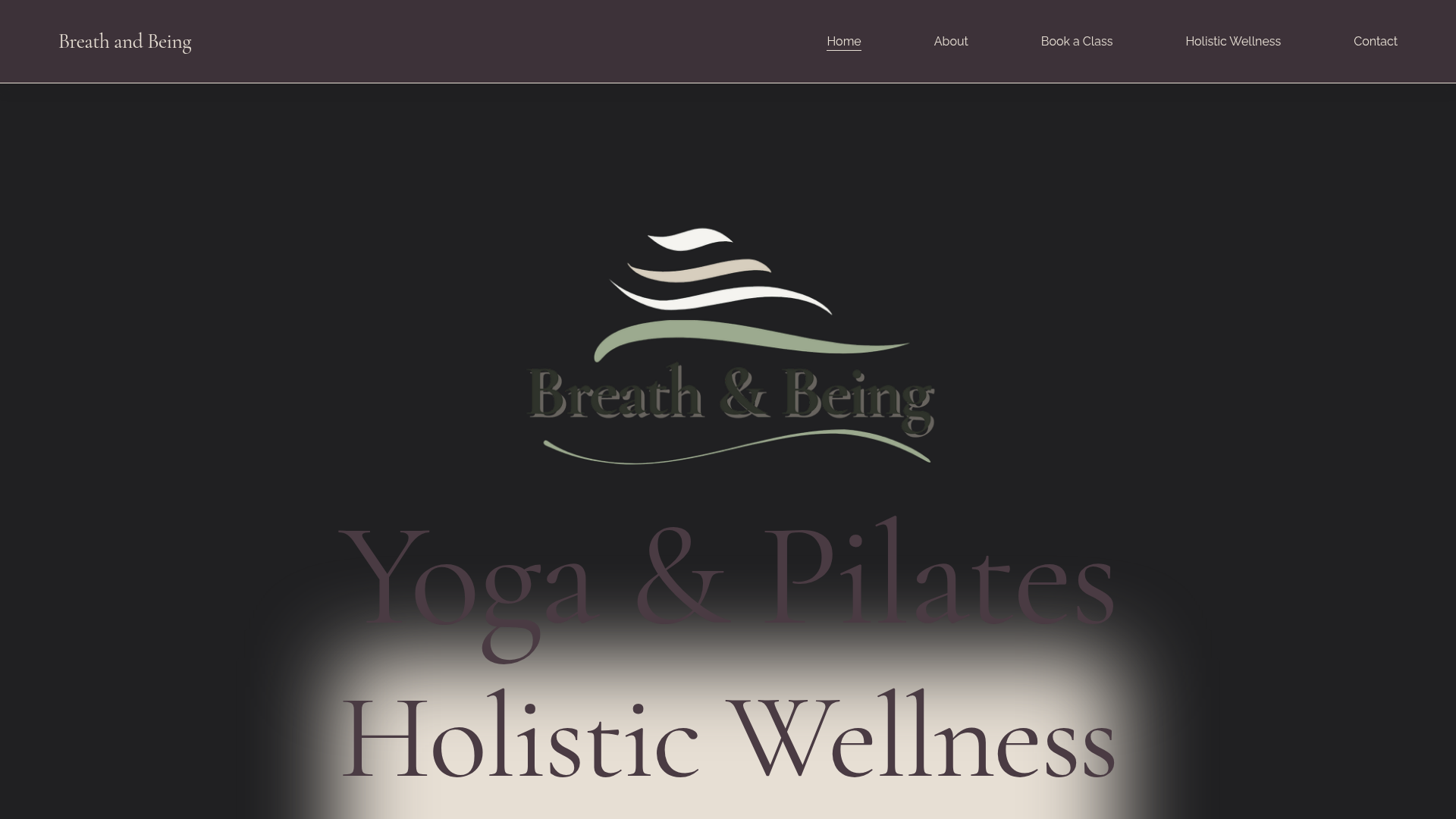 Website snapshot for Breath & Being