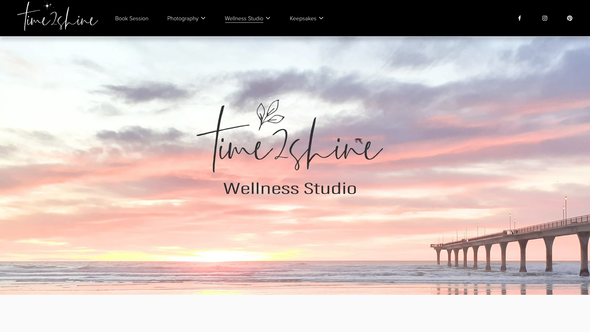 Website snapshot for Time2Shine Wellness Studio
