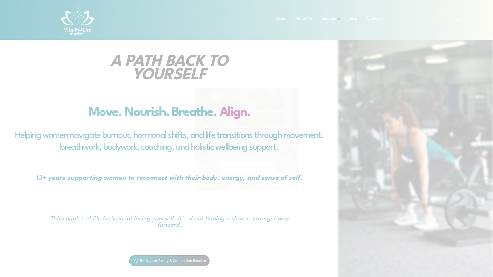 Website snapshot for Vitality4Life With Nad's