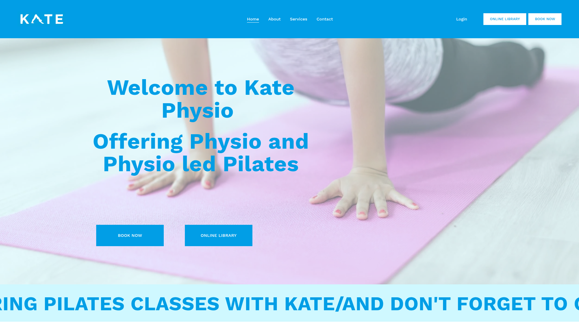 Website snapshot for KatePhysio ( Kate Horton )