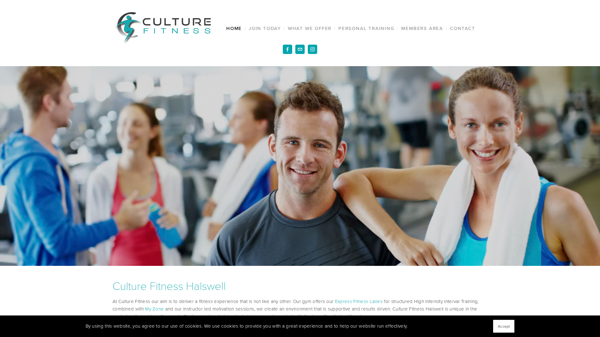 Website snapshot for Culture Fitness