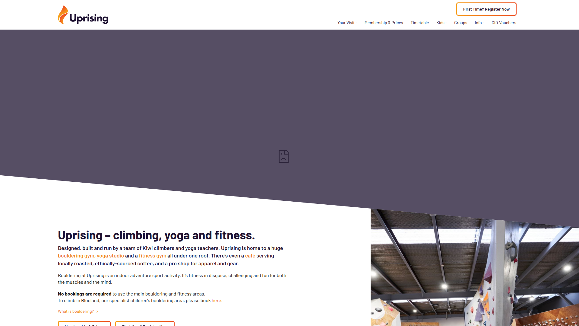 Website snapshot for Uprising