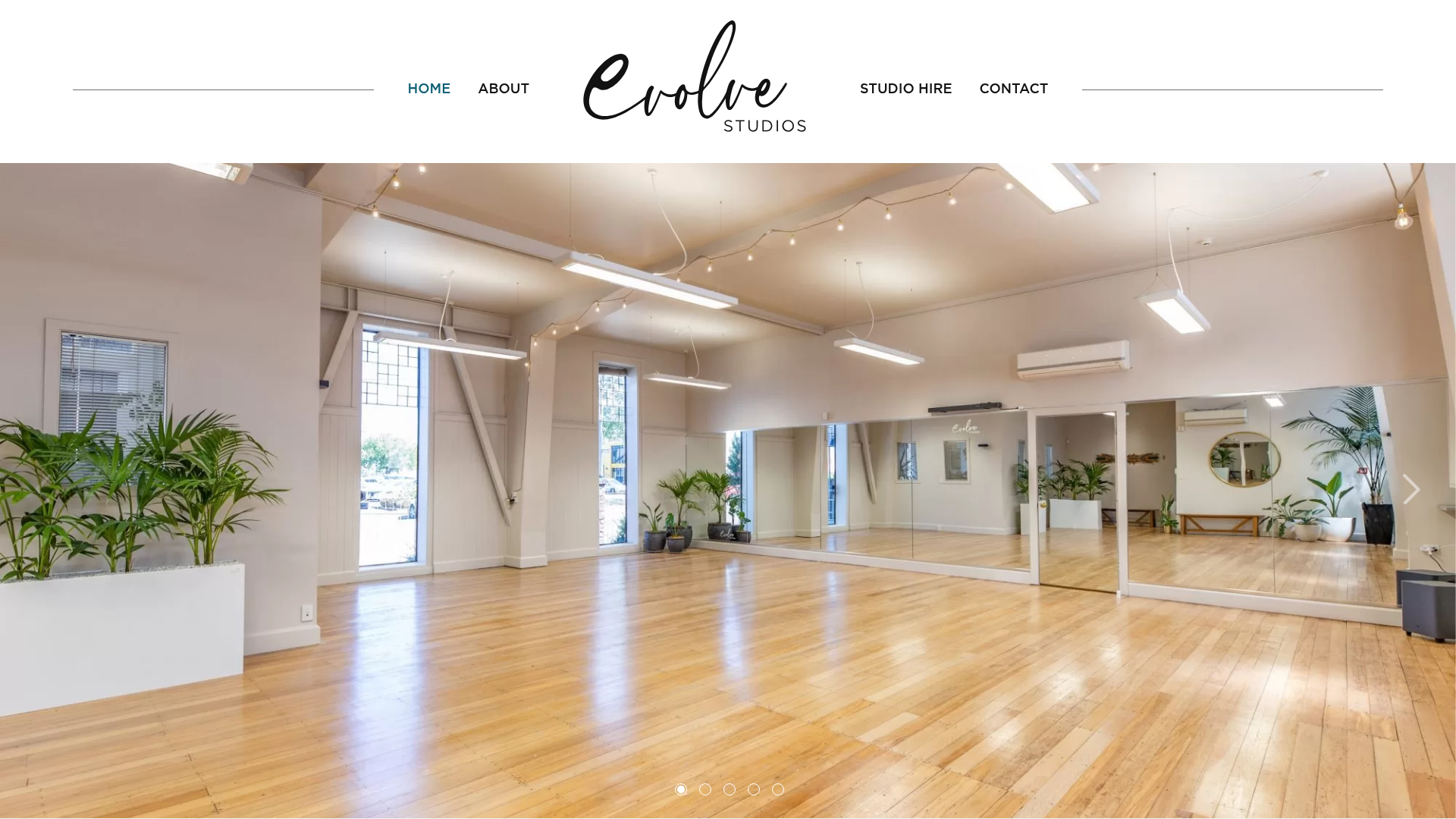 Website snapshot for Evolve Studios