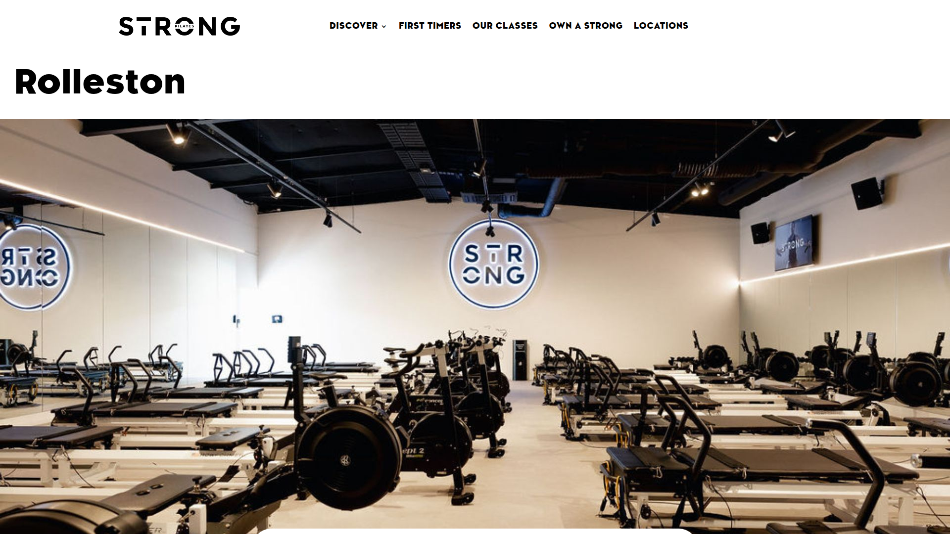 Website snapshot for STRONG Pilates Rolleston