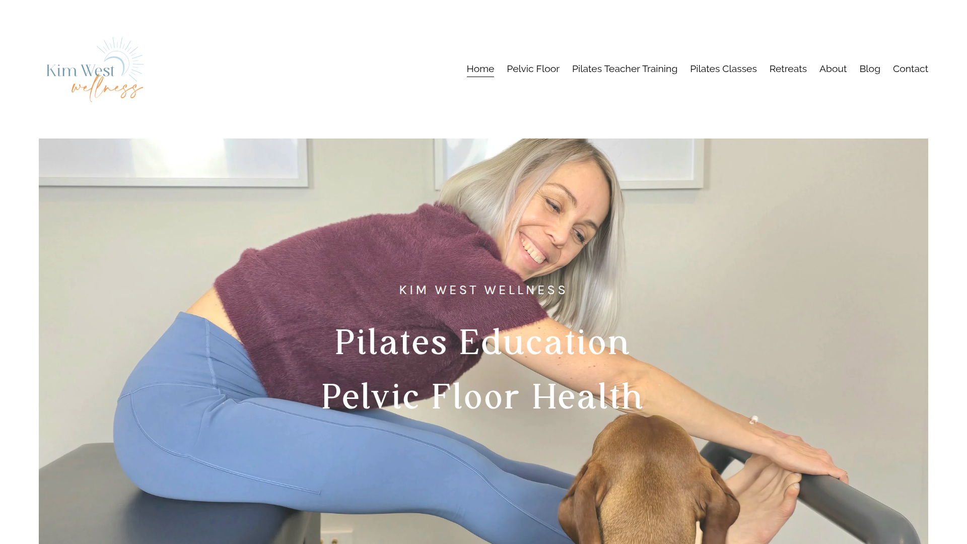 Website snapshot for Kim West Wellness & Pilates